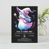 Elegant Sweet Wizard Geburtstag Einladung (Stehend Vorderseite)