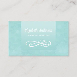 Elegant Swirl Pastel Blue Besuchen Kontakt Visitenkarte