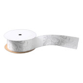 Elegant Swirl Ribbon - Silber Satinband (Spule)