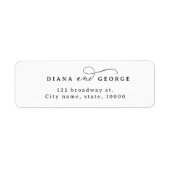 Elegant Swirl Script Simple return address label (Vorne)