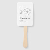 Elegant Swirl Script Simple Wedding Programs Fächer (Vorderseite)