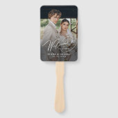 Elegant Swirl Script Simple Wedding Programs Fächer (Vorderseite)