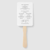 Elegant Swirl Script Simple Wedding Programs Fächer (Rückseite)