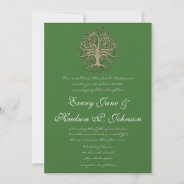Elegant Swirl Tree Roots of Liebe Wedding Einladung