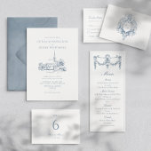 Elegant Table Number Card I Baroque Wedding Set Tischnummer