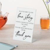 Elegant Tabletop Wedding Audio Guest Book Sign Sockelschild (In SItu)