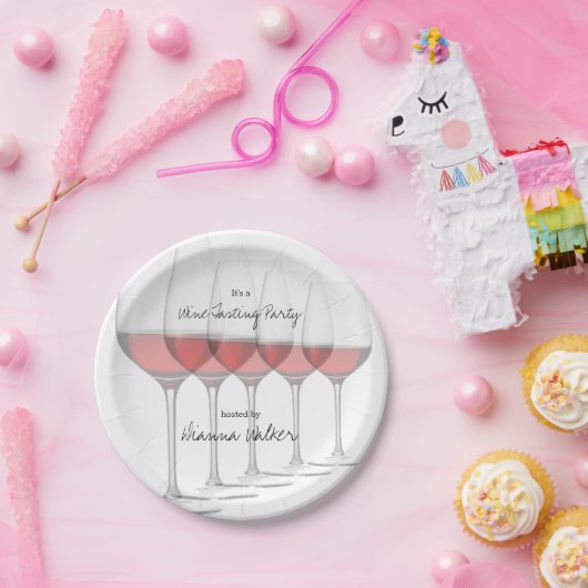 Elegant Tall Red Wine Glasses Pappteller (Party)