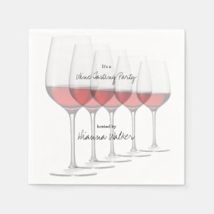 Elegant Tall Red Wine Glasses Serviette