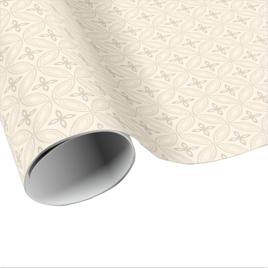 Elegant Tan Circles on Cream Gift Wrap Geschenkpapier (Rolleneckpunkt)