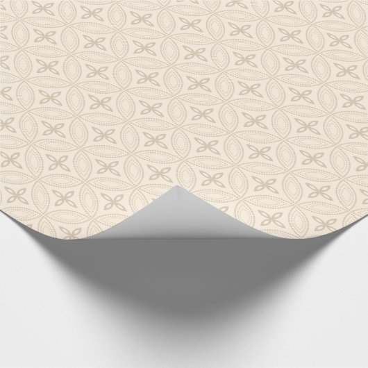 Elegant Tan Circles on Cream Gift Wrap Geschenkpapier (Ecke)
