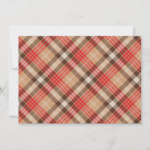 Elegant Tan Tartan Kariert Frohe Weihnachten Foto (Rückseite)