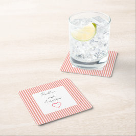 Elegant Tangerine Wedding Rechteckiger Pappuntersetzer