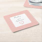 Elegant Tangerine Wedding Rechteckiger Pappuntersetzer (angewinkelt)