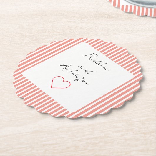 Elegant Tangerine Wedding Untersetzer (angewinkelt)