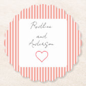 Elegant Tangerine Wedding Untersetzer (Vorderseite)