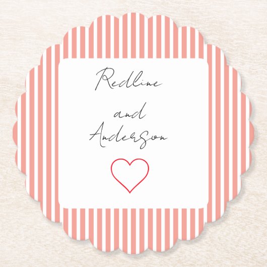 Elegant Tangerine Wedding Untersetzer (Vorderseite)