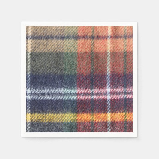 Elegant Tartan Paper Napkin Serviette (Vorderseite)