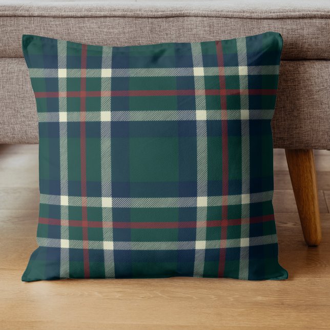 Elegant Tartan Plaid Green Preppy Christmas  Kissen (Von Creator hochgeladen)