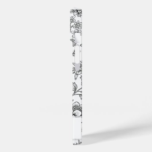 Elegant Tasteful Personalized Floral Drawing Case-Mate iPhone Hülle (Rückseite / Links)