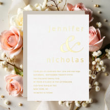 Elegant Taupe Ampersand Wedding Gold