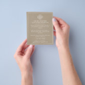 Elegant Taupe Beige-Logo-Werbeaktion Flyer (Gruppe)