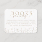 Elegant Taupe Books for Baby Card Begleitkarte (Vorderseite)