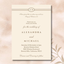 Elegant Taupe Cream Bible Verse Christian Wedding