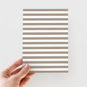 Elegant Taupe Cross Boy Taufe Dankeskarte