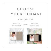 Elegant Taupe Cross Foto Boy First Communation Einladung