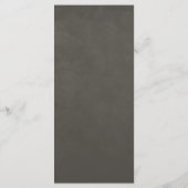 Elegant Taupe Floral Wedding Menu Menükarte (Rückseite)