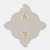 Elegant Taupe Gold Star Frohe Weihnachten Geschenkschachtel (Ungefaltet)