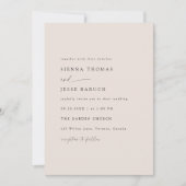 Elegant Taupe Modernes Minimales Script-Foto Einladung (Vorderseite)