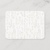 Elegant Taupe Neutral Baby Shower Diaper Raffle Begleitkarte (Rückseite)