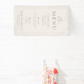 Elegant Taupe Wedding Bar Menu  Banner (InSitu)