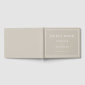Elegant Taupe Wedding Gästebuch (Voll)