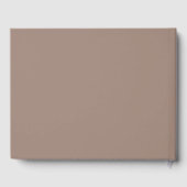 Elegant Taupe Wedding Gästebuch (Rückseite)