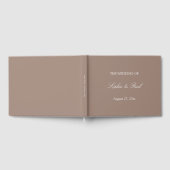 Elegant Taupe Wedding Gästebuch (Voll)