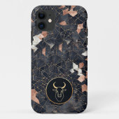 Elegant Taurus Zodiac Sign Design Case-Mate iPhone Hülle (Rückseite)