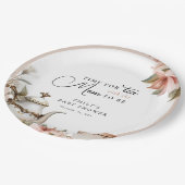 Elegant Tea Party Baby Shower Pappteller (Schrägansicht)