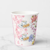 Elegant Tea Party Vibes Pappbecher (Vorderseite)