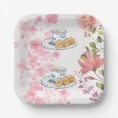 Elegant Tea Party Vibes Pappteller (Vorderseite)