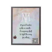 Elegant Teacher Quote Notepad with QR Code Notizblock (Rotiert)