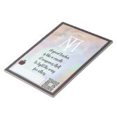 Elegant Teacher Quote Notepad with QR Code Notizblock (angewinkelt)