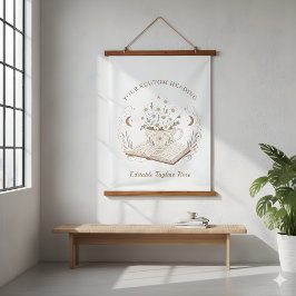 Elegant Teacup Flowers Tapestry Wandteppich Mit Holzrahmen