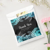 Elegant Teal Blue and Silver Flower Birthday Party Geschenktütchen (Versiegelt)