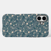 Elegant Teal Botanical Swirl Seamless Pattern Case-Mate iPhone Hülle (Rückseite (Horizontal))