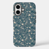 Elegant Teal Botanical Swirl Seamless Pattern Case-Mate iPhone Hülle (Rückseite)
