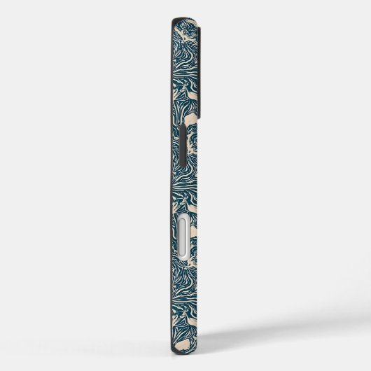 Elegant Teal Botanical Swirl Seamless Pattern Case-Mate iPhone Hülle (Rückseite / Rechts)