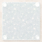 Elegant Teal Botanical Swirl Seamless Pattern Glasuntersetzer (Rückseite)