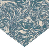 Elegant Teal Botanical Swirl Seamless Pattern Tischdecke (Schrägansicht)